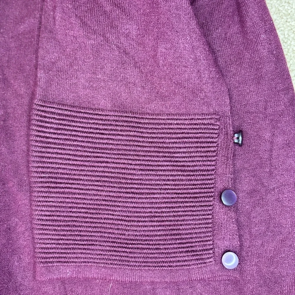 Evolution by Cyrus Burgundy Open Front Cardigan Sweater | Size M | Long Sleeve |